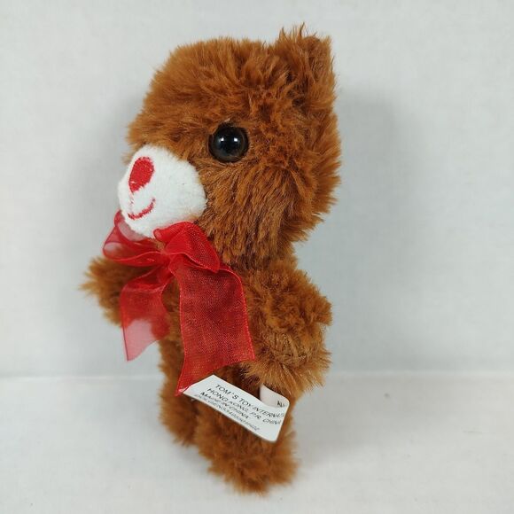 Happy Valentine's Day Mini Novelty Plush Bear Romance Love Anniversary Red Bow - Picture 6 of 15
